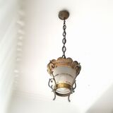 Antique Gothic ceiling lamp bronze  1920