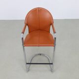 4x Barstool Leather & Chrome