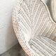 Pair of white rattan armchairs