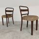 Set of 4 Fischel art deco chairs, fabric and walnut, year 30