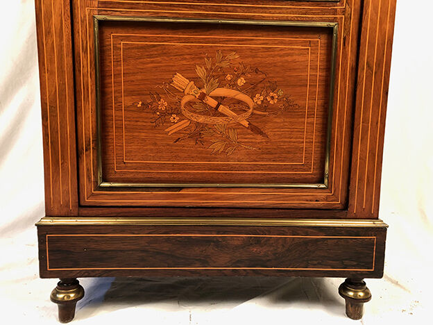 Louis XVI style showcase in wood inlaid late nineteenth, early twentieth