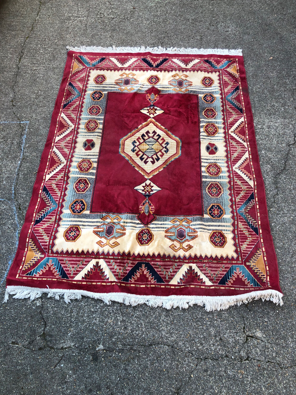 Patterned Kilim rug