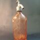 A.Julien Orleans twisted pink glass siphon