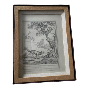 cadre avec gravure
