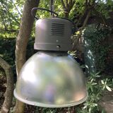 Authentic workshop lamp in stainless steel and steel