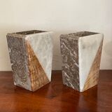 Pair of Art Deco marble bookends