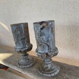 Paire vases ancien en fonte