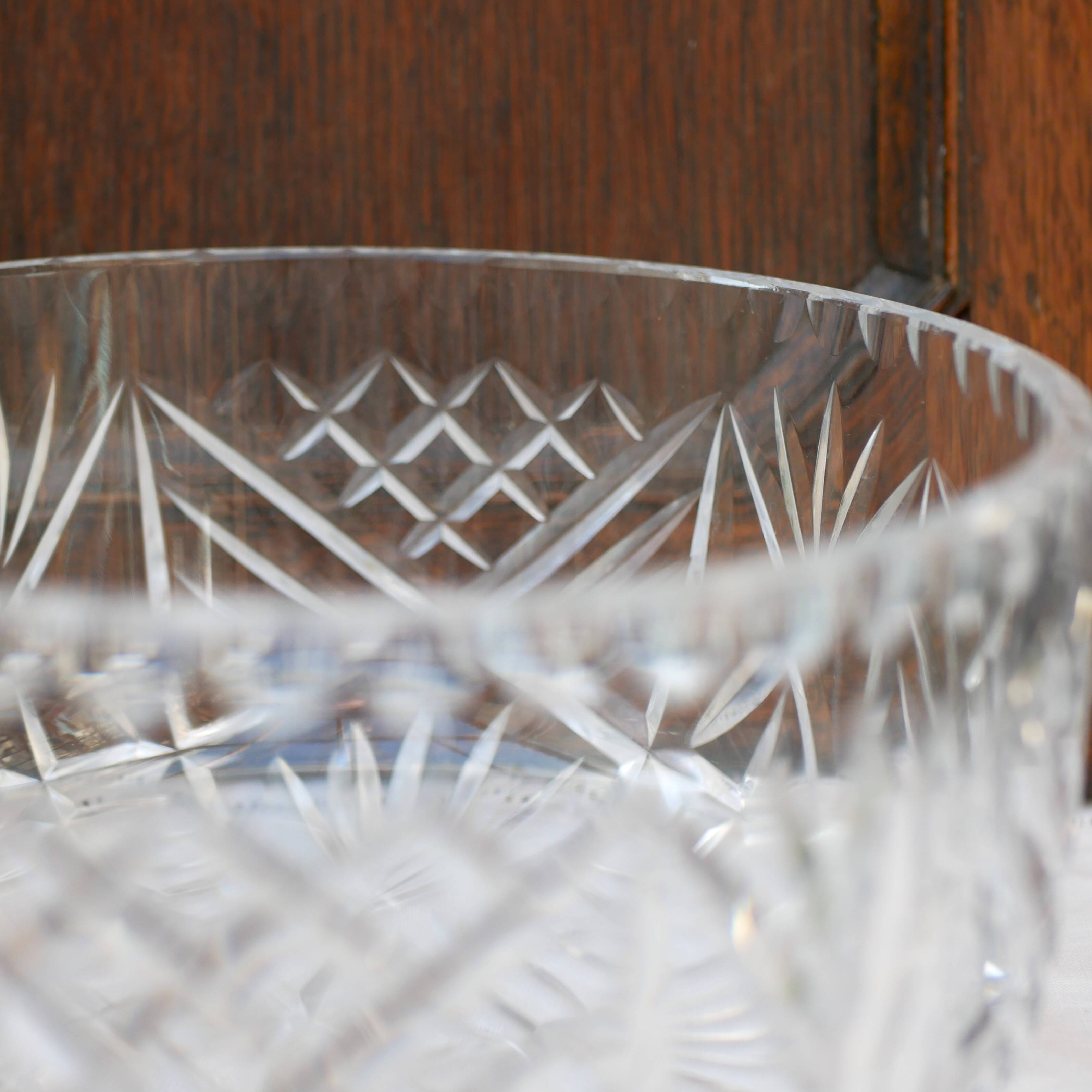 Large English crystal bowl