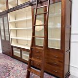 Large Classic English Art Deco Bookcase Library Cabinet