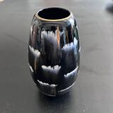 Black, white and gold art deco vase