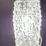 70s molded glass wall lamp