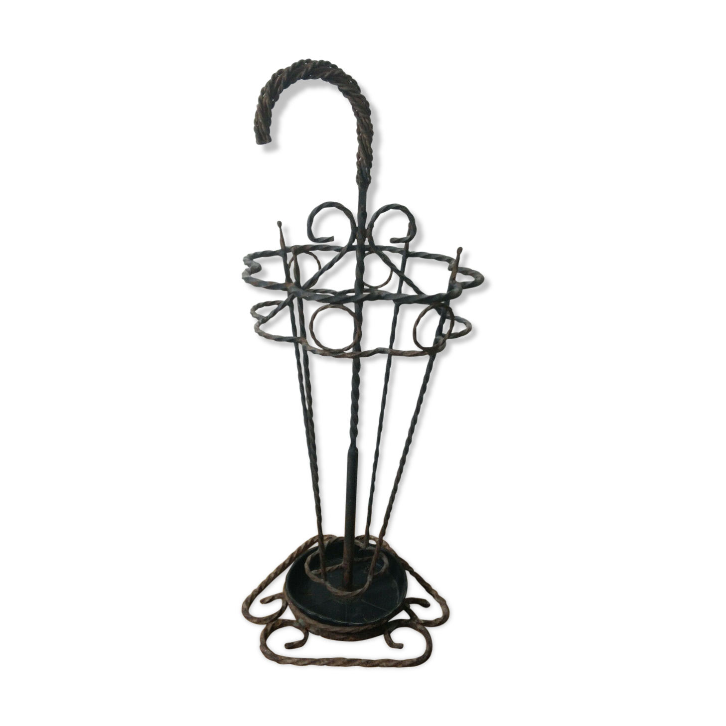 Porte parapluie en fer forgé