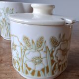 Pot à lait et confiturier Hornsea Fleur. 1970. England