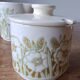 Hornsea Flower milk jug and jam pot. 1970. England