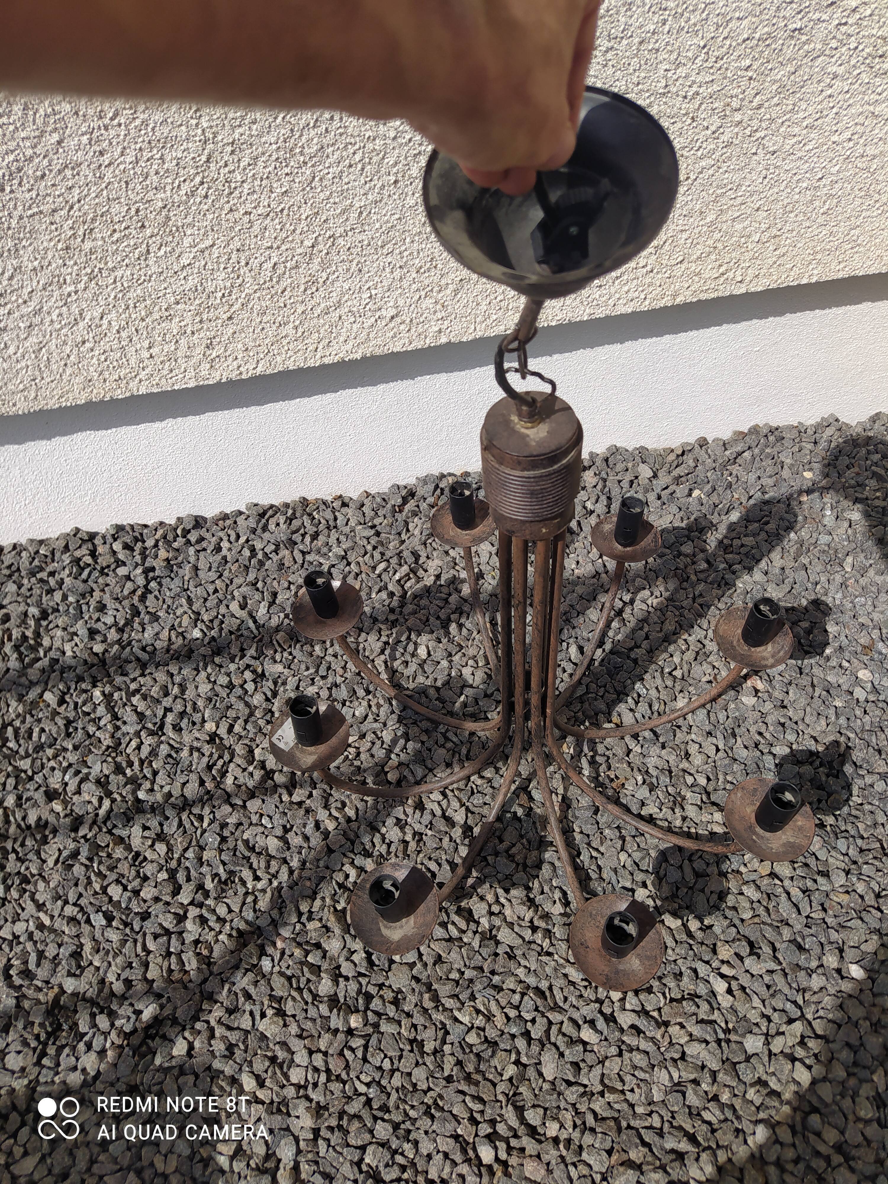 Metal chandelier 8 lights