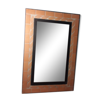 Mirror with terracotta frame
