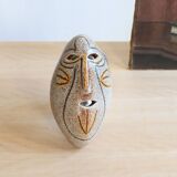 Mayan ceramic wall mask from Accolay, art brut, 1960s