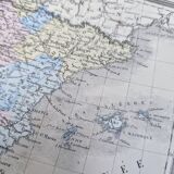 L'Espagne, carte ancienne, imprimée en 1852.