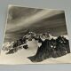 Old photo in black and white mountain summit artistic snow