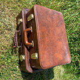 Antique leather suitcases