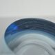 Hand blown Aqua blue glass bowl by Per Lütken for Holmegaard