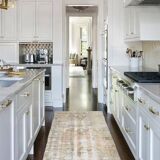 4x11 Long Wide Soft Beige Vintage Runner Rug, 116x334Cm FREE SHIPPING