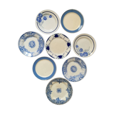 Composition of eight blue plates