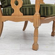 1970s, Danish design, oak wood armchair in furniture wool, original condition.