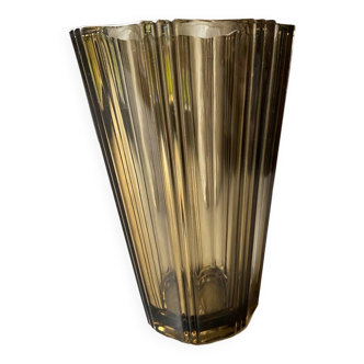 Vase verre fumé