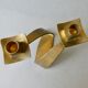 Double brass candle holder