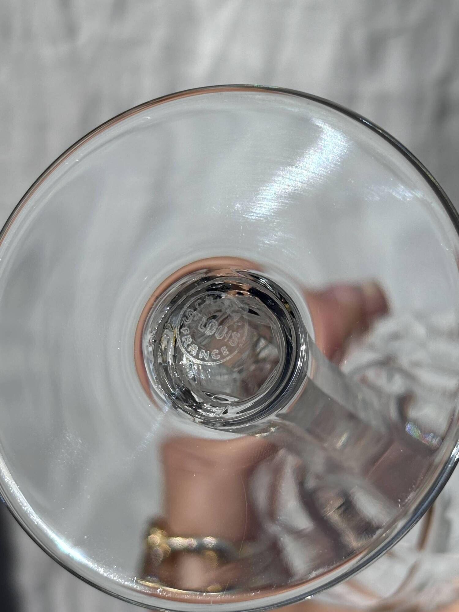 Set of 11 chantilly white wine glasses by saint-louis