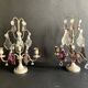 Pair of crystal tassel candelabras, 2-light candelabra, 1920,