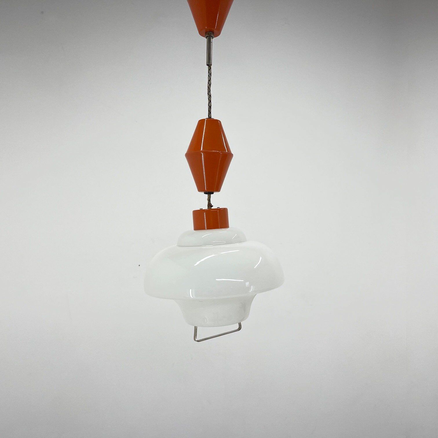 1950's Pull-down Pendant Light, Czechoslovakia