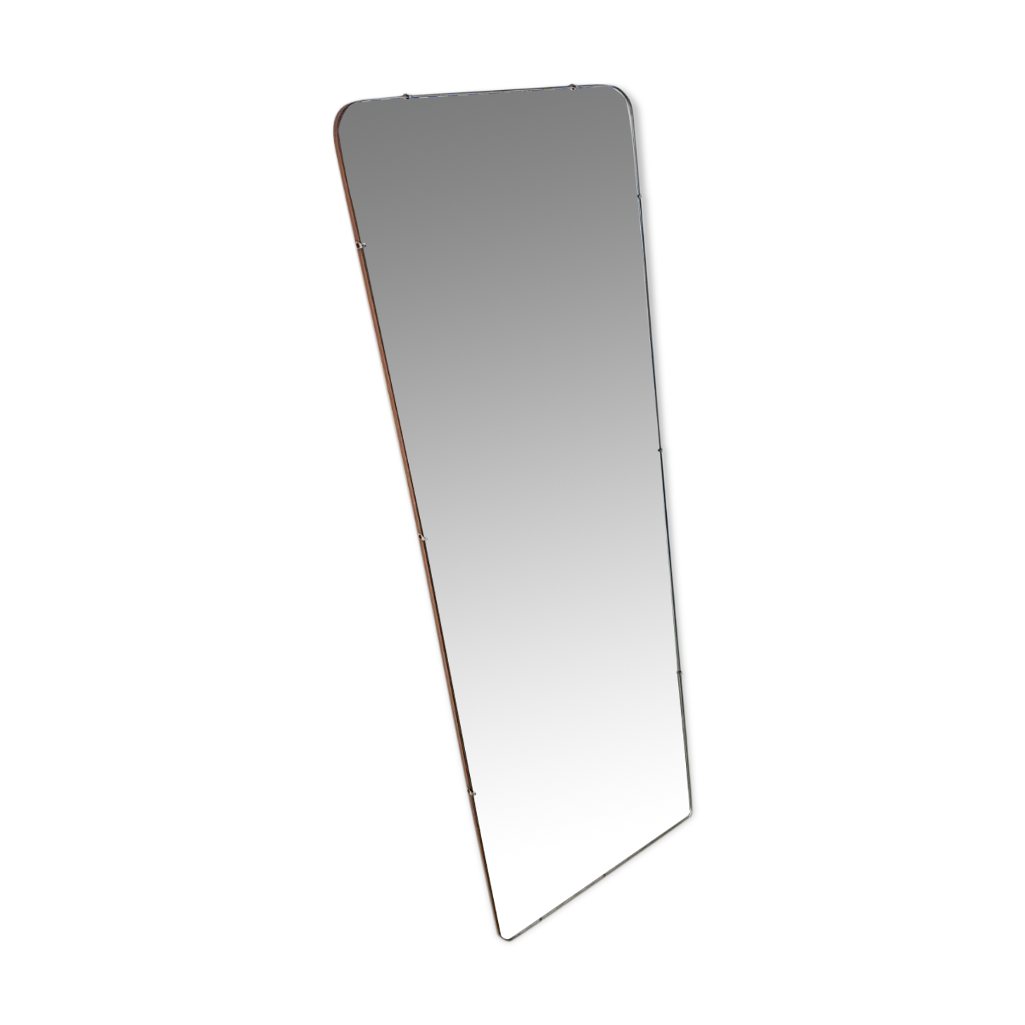Vtg Mid Century Floor Standing Wall Mirror Danish Scandi Design Retro 70s 40x106cm