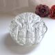 Vase pique-fleurs boule verre épais style art Déco