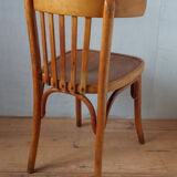 1930 curved wooden bistro chair