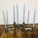 Chrome metal candle holders. Set of 3.