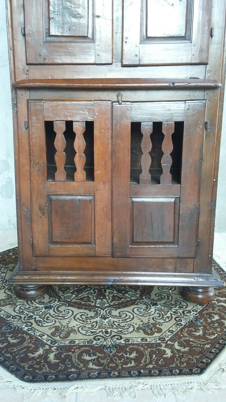 Rustic buffet in natural wood
