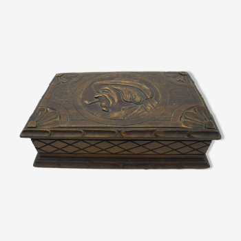 Folk art wooden box