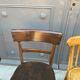 4 vintage curved wooden bistro chairs