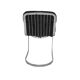 Set of 4 chrome metal and leather chairs