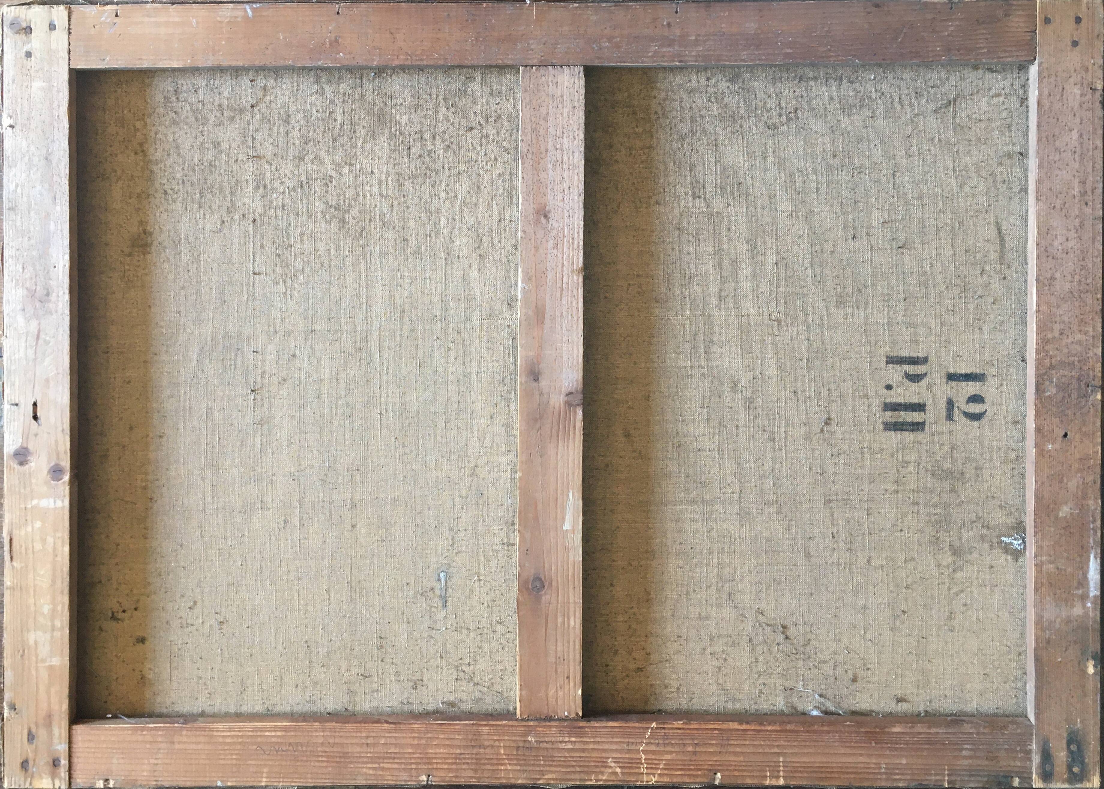 Ancient painting "Landscape at the River" E. Poux Doubs signed cf. Isenbart Charigny