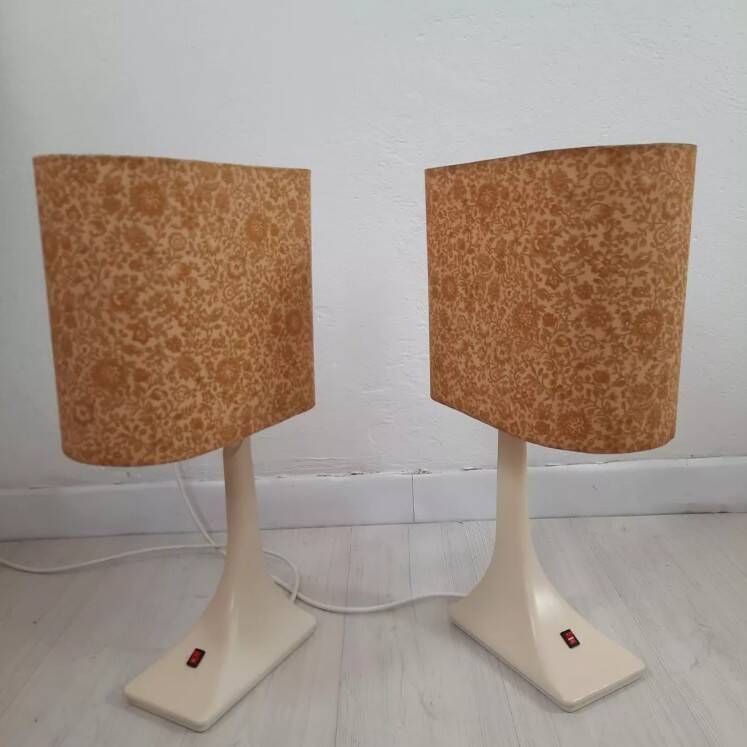 Three lamps space age flower print - 1960s