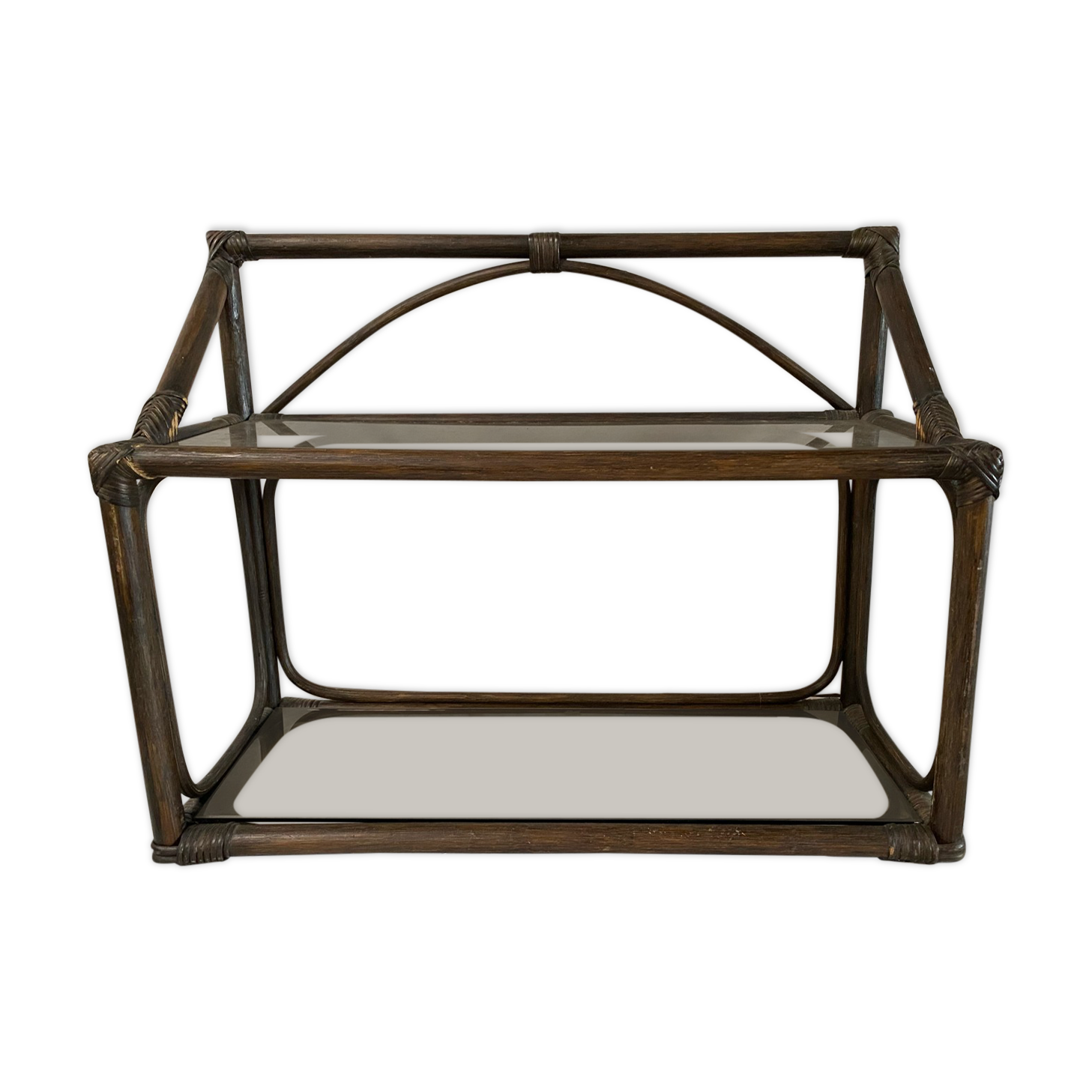 Étagère en rotin vintage