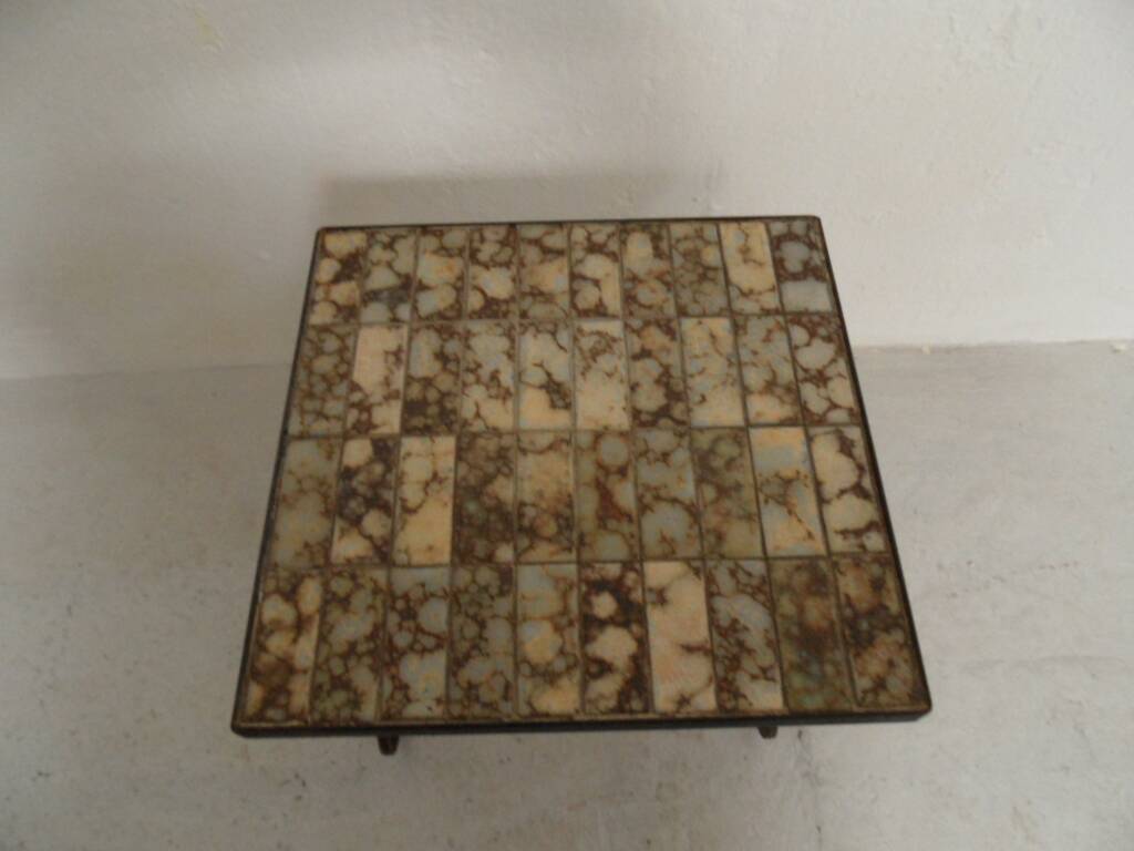 Vintage sidetable with tiles 1960's