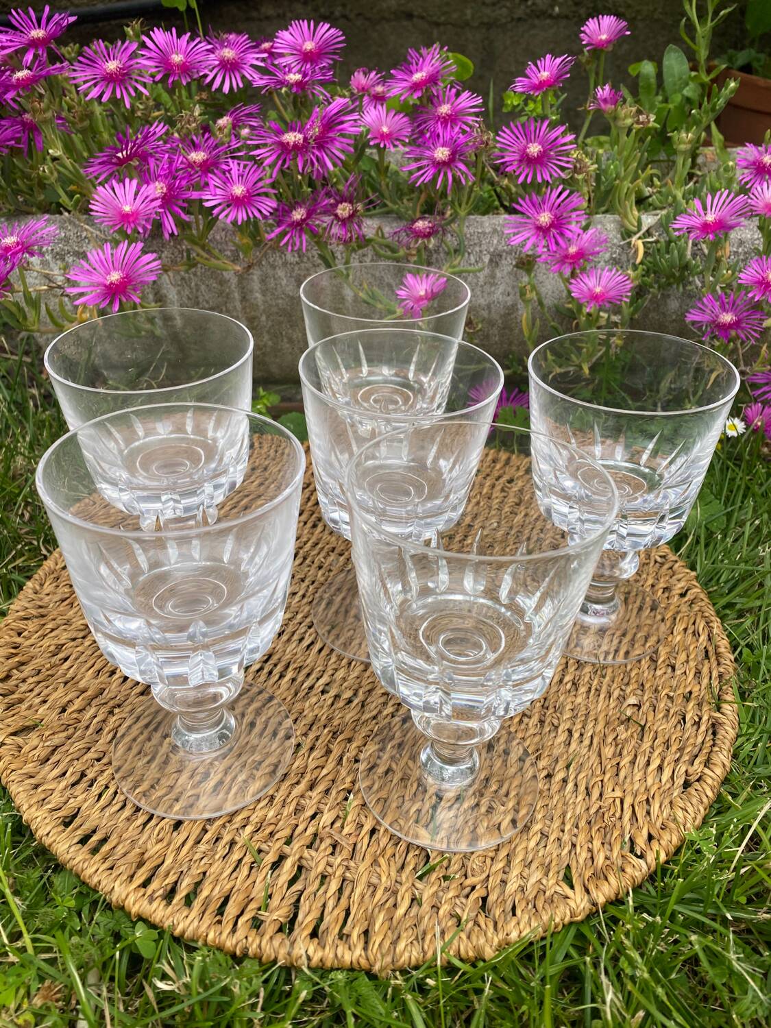 6 Portieux crystal glasses