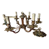 Gilt bronze chandelier 6 candles from the 100s