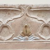 Fully hand-carved stone window with mirror