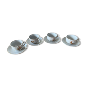 Coffret Expresso Céramique 4 Tasses Et 4 Cuillères Allen
