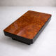 1970s bar coffee table by Willy Rizzo, elm burl.